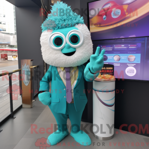 Teal Ramen mascot costume...