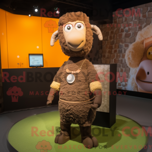 Brown Sheep mascot costume...