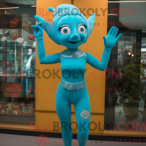 Turquoise Acrobat mascot...
