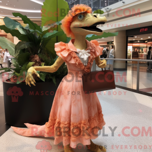 Peach Deinonychus mascot...
