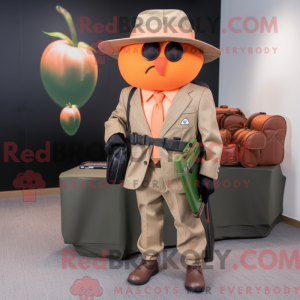 Peach Sniper mascot costume...