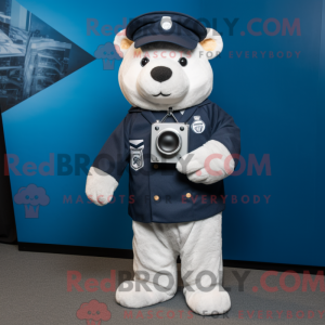 Navy Camera mascot costume...