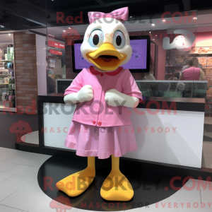 Pink Duck maskot...