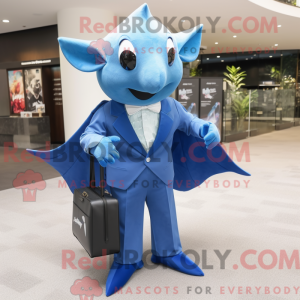 Blue Manta Ray mascot...