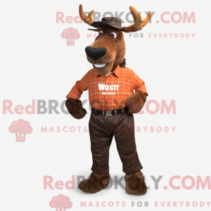 Rust Moose mascot costume...