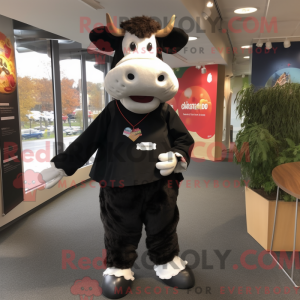 Black Hereford Cow mascot...