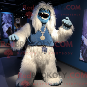 Navy Yeti maskotdraktfigur...