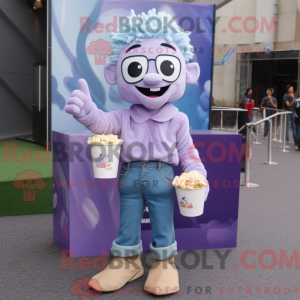 Lavender Pop Corn mascot...