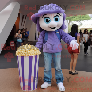 Lavendel Pop Corn maskot...