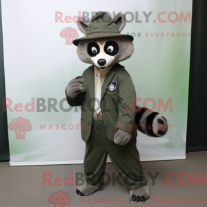 Olive Raccoon mascot...