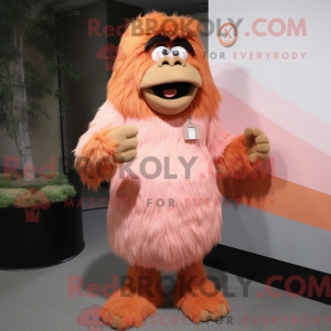 Peach Sasquatch Maskottchen...