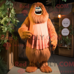 Peach Sasquatch Maskottchen...