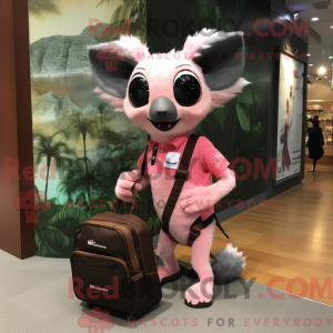 Pink Aye-Aye mascot costume...