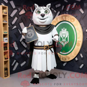 White Celtic Shield mascot...
