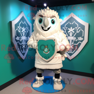 White Celtic Shield mascot...