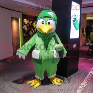 Grüner Pinguin Maskottchen...