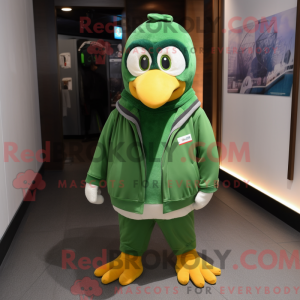 Grüner Pinguin Maskottchen...