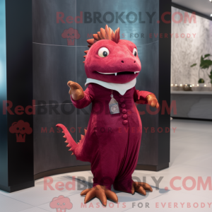 Maroon Axolotls mascot...