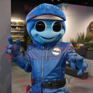 Blue Falafel mascot costume...