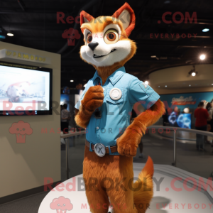 Rust Weasel maskot kostume...
