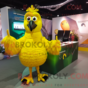 Lemon Yellow Peacock mascot...