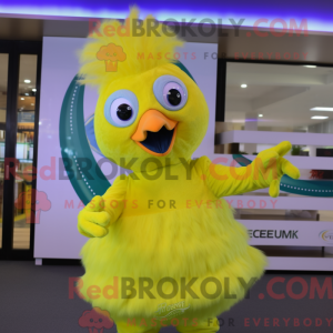 Lemon Yellow Peacock mascot...