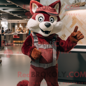 Maroon Fox Maskottchen...