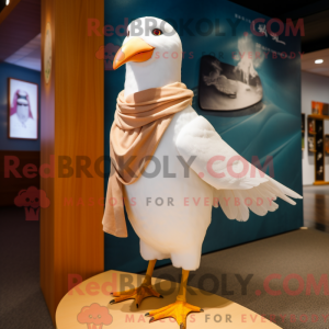 Cream Seagull mascot...