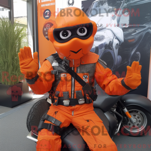 Orange Para Commando mascot...