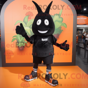 Black Carrot mascot costume...