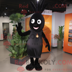 Black Carrot mascot costume...