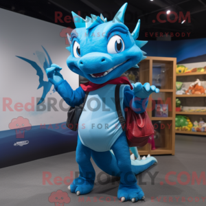 Blue Dragon mascot costume...