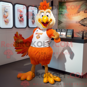 Orange Roosters mascot...