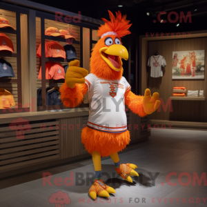 Orange Roosters mascot...