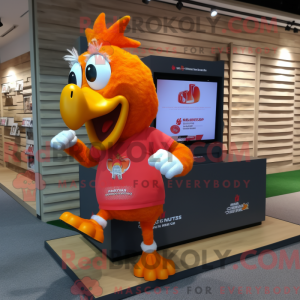 Orange Roosters mascot...