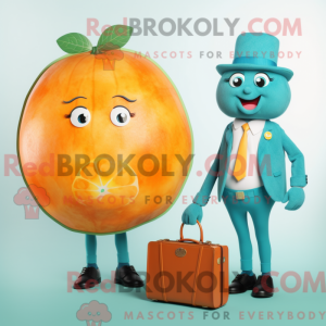 Teal Grapefruit Maskottchen...