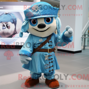 Sky Blue Pirate mascot...