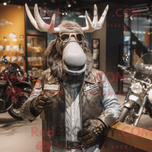 Silver Moose maskot kostume...