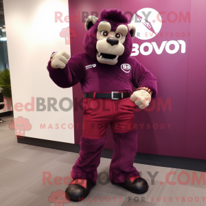 Magenta Bison mascot...