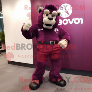 Magenta Bison maskot...