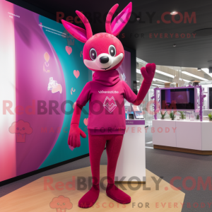 Magenta Roe Deer mascot...