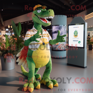 Oliven Spinosaurus maskot...