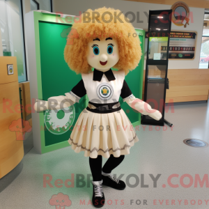 Cream Irish Dancer mascot...