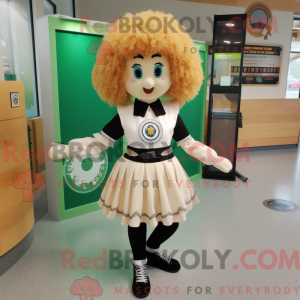 Cream Irish Dancer maskot...