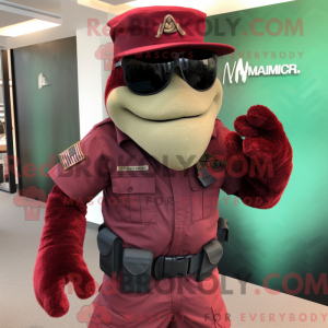 Maroon Marine Recon mascot...