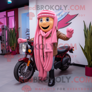 Roze friet mascottekostuum...