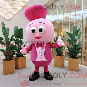 Pink Turnip mascot costume...