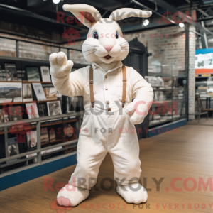 Cream Wild Rabbit mascot...