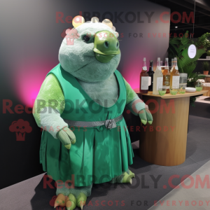 Green Glyptodon mascot...