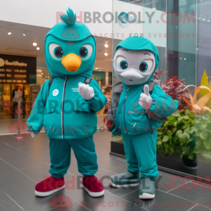 Teal Beet Maskottchen...